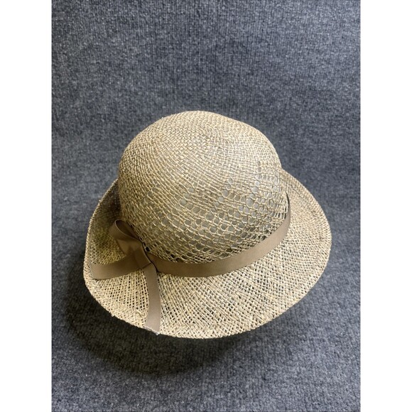 Vermont Country Store Women’s Straw Hat w/ Bow Lightweight Sun Protection S/M - Picture 2 of 6